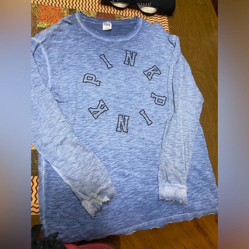 Pink distressed tee